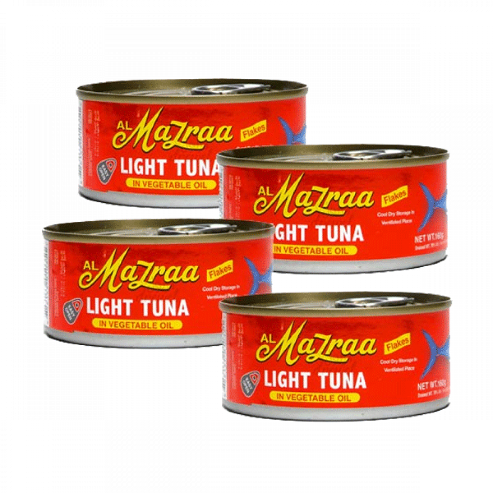 AL MAZRA LIGHTMEAT TUNA IN OIL 4X160GM 