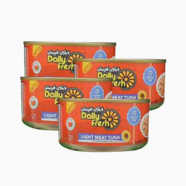 DAILY FRESH OMAN LT MT TUNA FLAKE 4X185 GM تونه طازجه 4*400جرام