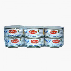 FAMILY LIGHT MEAT TUNA FLAKES 185GM 5+1 FREE لحم تونا فلاكس عائلة 185جرام5+1