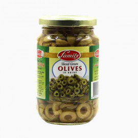 FAMILY GREEN OLIVES SLICED 185GM #501 زيتون اخضر عائلة185جرام