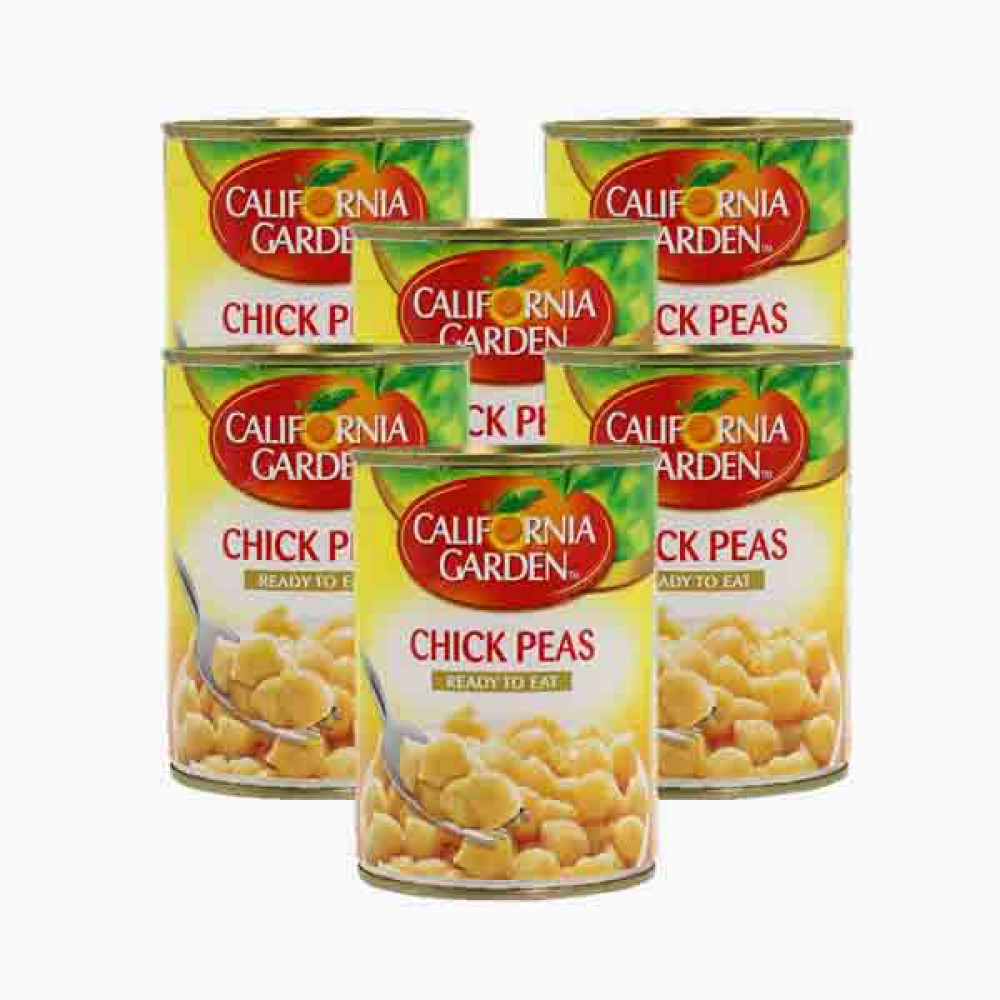 CALIFORNIA GARDEN CHICK PEAS 6X400GM @10 %OFF حمص مسلوق كالفورنيا 6×400جرام