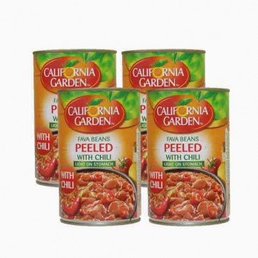 CALIFORNIA GARDEN FOUL W/CHILLI 4X450GM فول حدائق كالفورنيا 4×450جرام