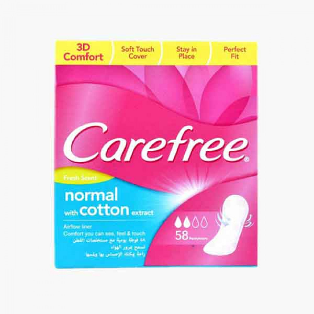 CAREFREE BREATHABLE 56'S كيرفري فوط صحية بريثابل 58 حبة 