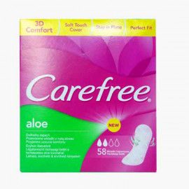 CAREFREE ALOE 56'S كيرفري فوط صحية برائحة الصبار 58 حبة