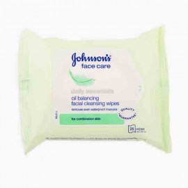 JS OIL BALANCING F/WIPES (OILY) 25'S جونسون مناديل مبللة منظفة ومتوازنة للوجه 25 حبة
