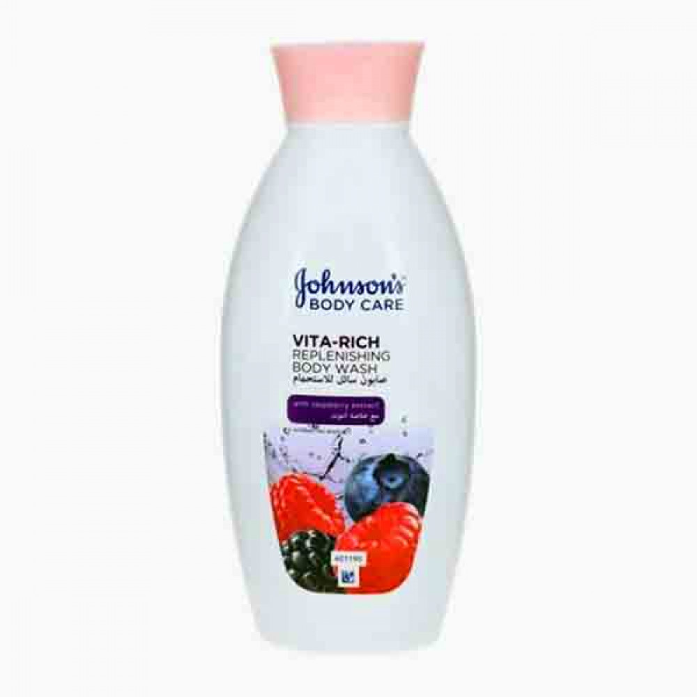 JOHNSONS BODY WASH REPLNSHNG BERRY 400ML جونسون سائل استحمام برائحة التوت 400 مل 