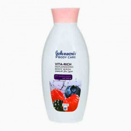 JOHNSONS BODY WASH REPLNSHNG BERRY 400ML جونسون سائل استحمام برائحة التوت 400 مل 