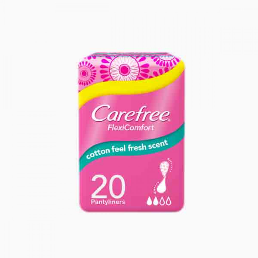 CAREFREE FLEXI COMFORT COTTON 20S فوط صحية نسائية مريحة 