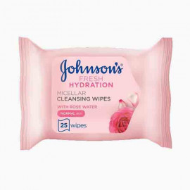 J&J HYDRATION MICELLAR C/WIPES 25S جيلي للتنظيف ويزيل المكياج