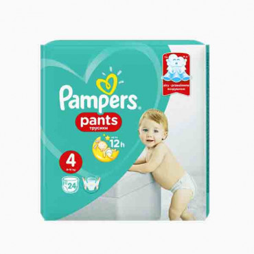 PAMPERS PANTS DTO S4 24 CP بامبرز حفاضات الاطفال بانتس حجم 4/ 24 حبة 