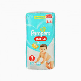 PAMPERS PANTS DTO S4 52 JP بامبرز حفاضات الاطفال بانتس حجم4 /52 حبة 