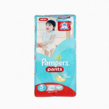 PAMPERS PANTS DTO S5 48 JP بامبرز حفاضات الاطفال بانتس حجم5 / 48 حبة 