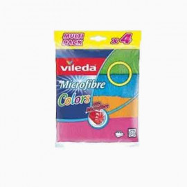 VILEDA MICROFIBRE COLORS APC 4 PCS قماش تنظيف ملون فيليدا 4 حبات