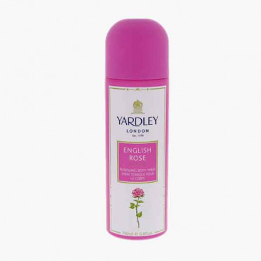 YARDLEY BODY SPRAY ENGLISH ROSE 200ML بخاخ مزيل العرق بالورد 200ملي