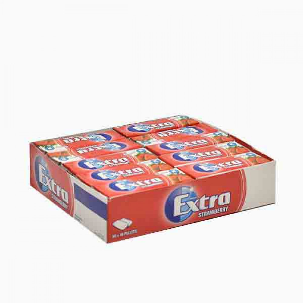 WRIGLEY EXTRA STRAWBERRY PELLET 10S حلاوة فرينجلي فراولة  بيلات10س