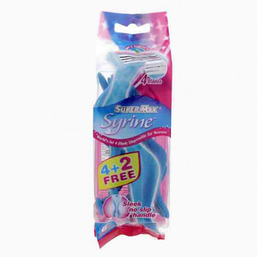 SUPERMAX AZ26 SYRINE 4+2 أمواس حلاقة سوبر ماكس 4+2