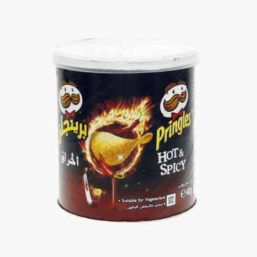 PRINGLES HOT & SPICY 40 GMS برنجلز حار&شطة40جرام