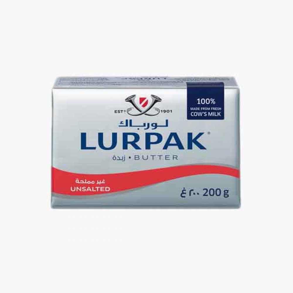 LURPAK BUTTER UNSALTED 200GM زبدة لورباك 200جرام