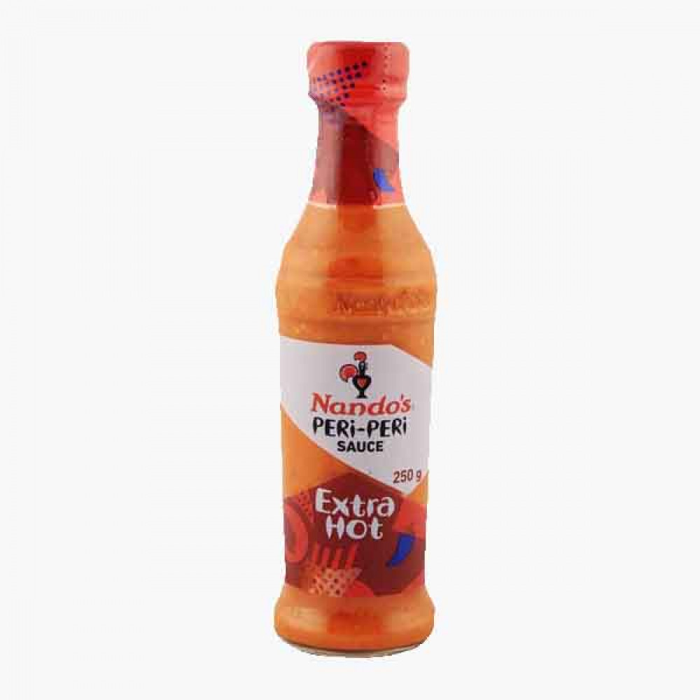 NANDO'S PERI PERI BOTTLES  EXTRA  HOT 250ML صلصة حارة ناندوس 25