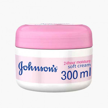 J&J 24 HOUR MOISTURE CREAM 300ML كريم ترطيب 24ساعة 300ملي