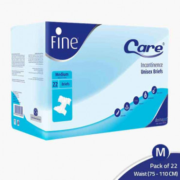 FINE ADULT DIAPERS MEDIUM 22S (75-110) فاين حفاضات لكبار السن وسط 22 حبة 