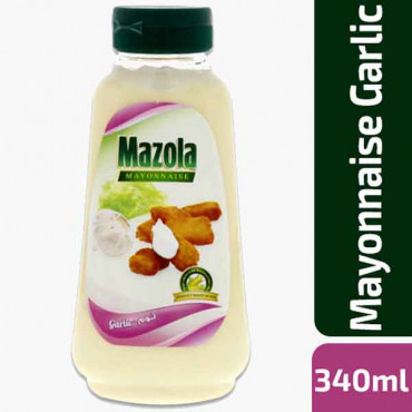 MAZOLA MAYONNAISE GARLIC 340ML مايونيز ثوم مازولا340مل