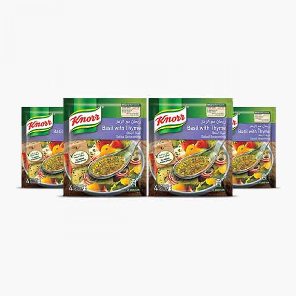 KNORR SALAD SEASONING (BASIL/THYME)4X10GM سلاد كنور 4×10جرام