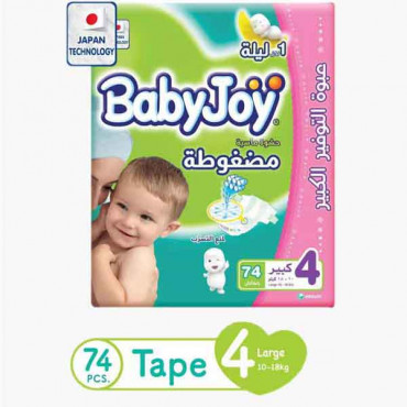 BABY JOY GIANT PACK LARGE NO.4 74'S حفاضات بيبي جوي كبير 74 حبة