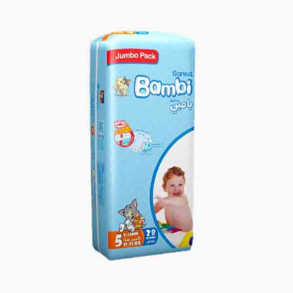 SANITA BAMBI XL DIAPER JUMBO 28" VALUE PACK 0