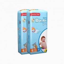 SANITA BAMBI XL DIAPER JUMBO 2X54' حفاضات اطفال سانيتا بامبي 54 حبة  