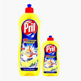 PRIL DISHWASHING LIQ.LEMON VINEGAR 1LTR+500ML FREE بريل سائل غسيل الصحون بالليمون 1.5 لتر