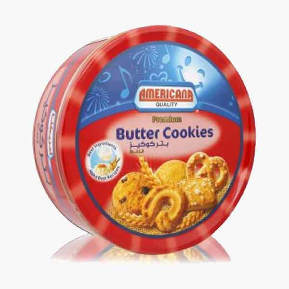 AMERICANA COOKIES TIN RED 454 GM كوكيس امريكانا 454جرام