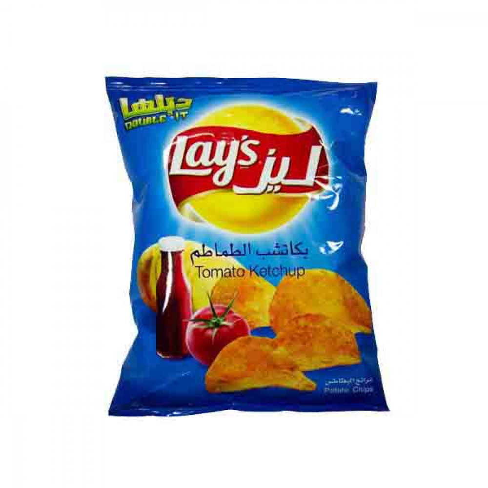 LAYS CHIPS KETCHUP 48 GM بطاطس ليز بالكاتشب 48 غم 