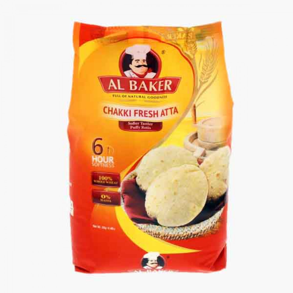 AL BAKER CHAKKI FRESH ATTA 2 KG اتا طازج الباكر 2كجم