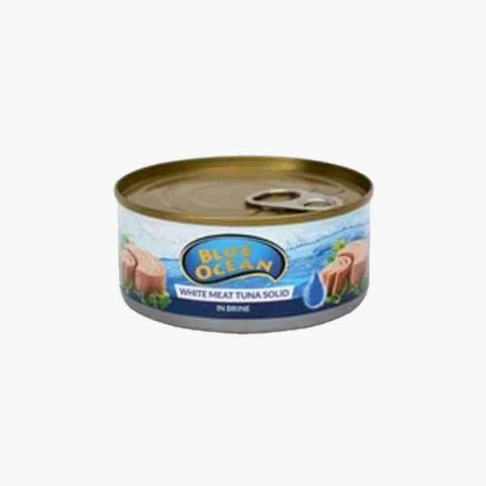 BLUE OCEAN TUNA FISH SOLID SPRING WATER 160 GM سمك تونا في الماء النبغ بلو اوشين160جرام