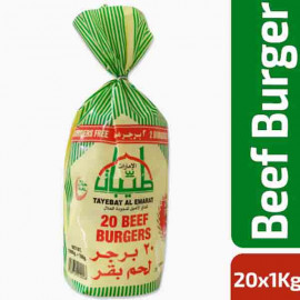 TAYBAT BEEF BURGER POLY BAG 1KG برجر لحم طيبات 1كجم