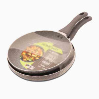 HOMEWAY HW3458   MARBLE FRY PAN 2PCS SET(24CM & 26..