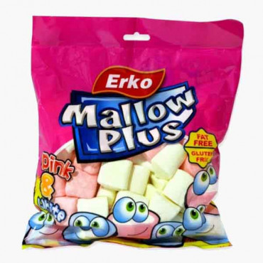 ERKO MARSHMELLOW PINK & WHITE 250GM حلاوة يركو &ابيض250جرام