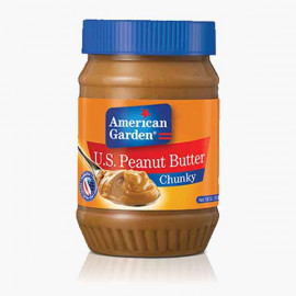 AMERICAN GARDEN PEANUT BUTTER CHUNKY 18 OZ زبدة فول سوداني حديقة امريكان18از