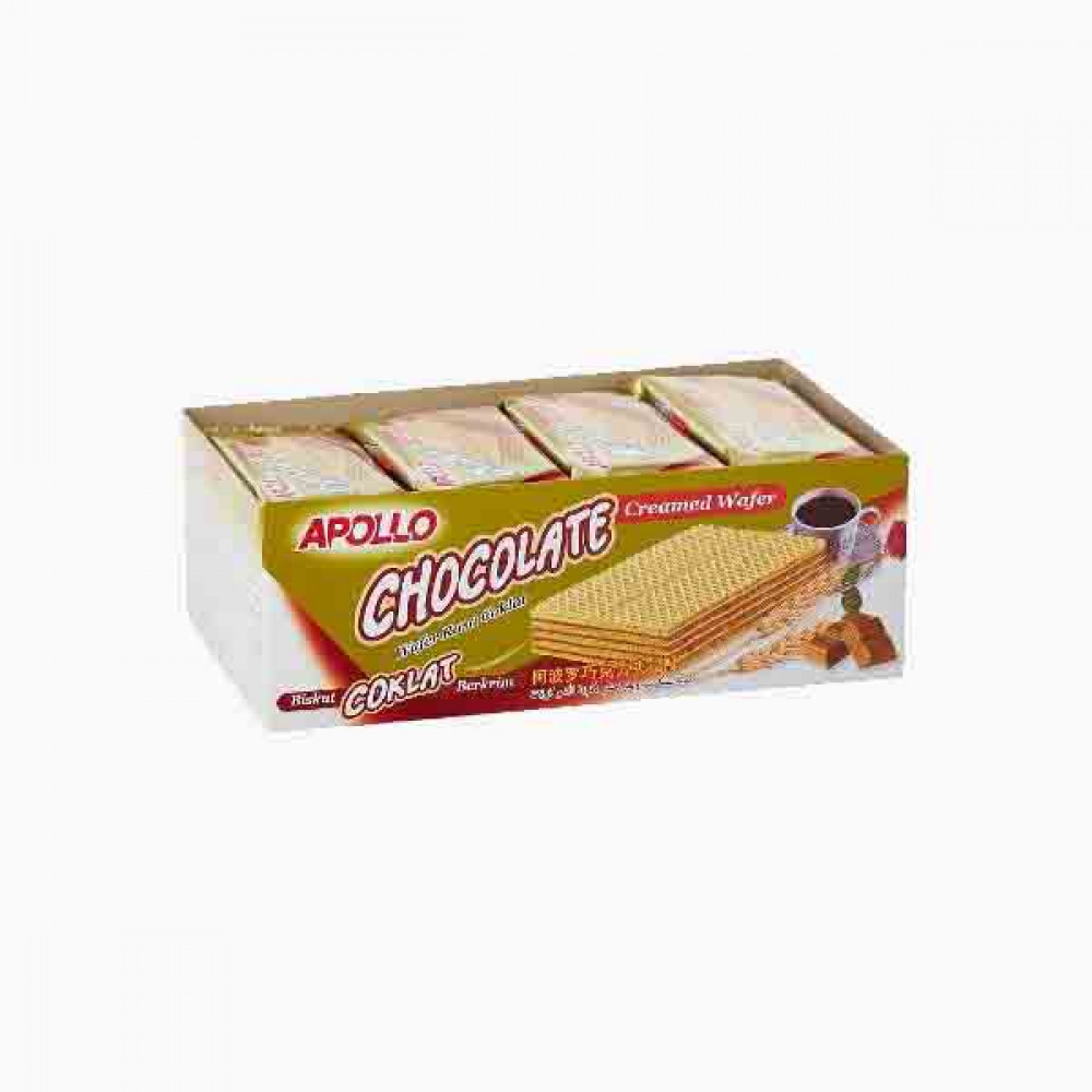 APOLLO CREAME CHOLATE WAFER 18 GM وافر كريم شوكلاته ابولو18جرام