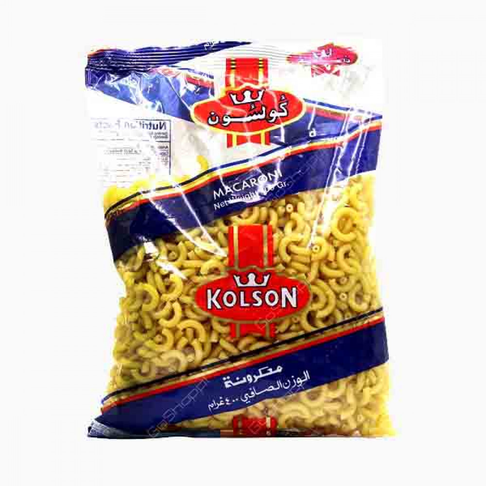 KOLSON ELBOW MACARONI 400GM #9 معكرونة كولسن 400جرام#9