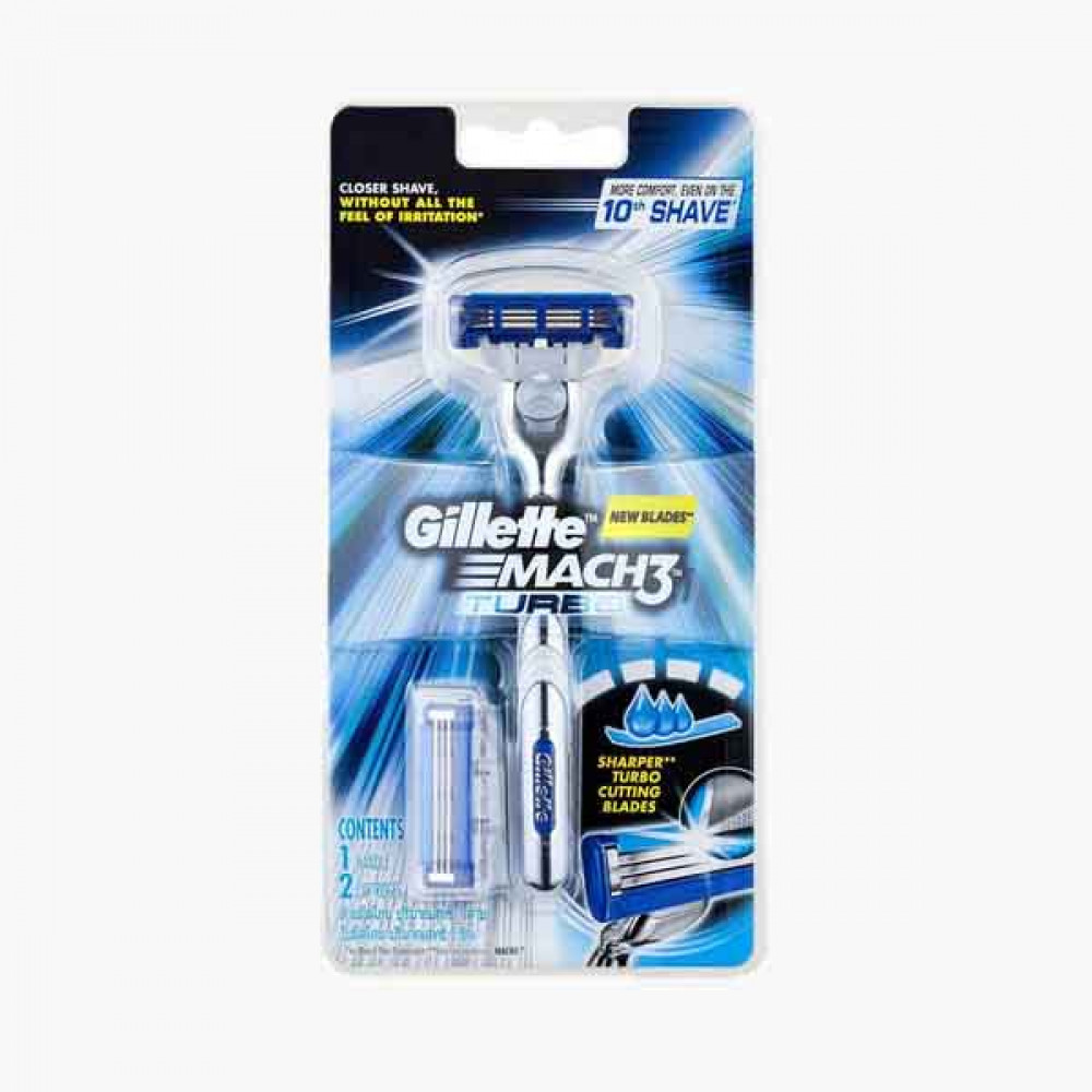 GILLETTE MACH3 TURBO 2UP جيليت شفرة الحلاقة الو ام 3 تيربو 