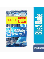 GILLETTE BLUE-II RAZOR 14+6 FREE 0