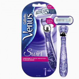 GILLETTE VENUS SWIRL RAZOR ماكينة الحلاقة لشفرات الحلزونية