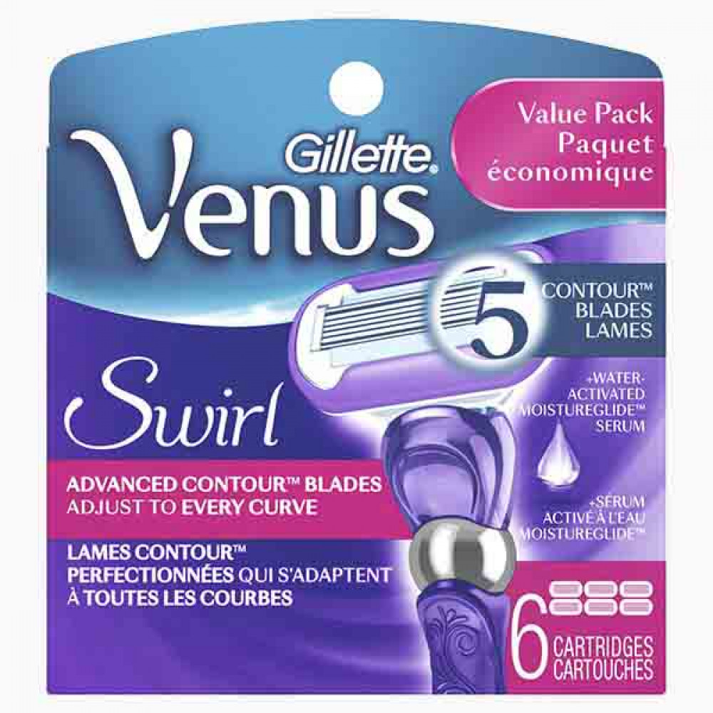 GILLETTE VENUS SWIRL BLADES 4'S شفرات الحلاقة الحلزونية