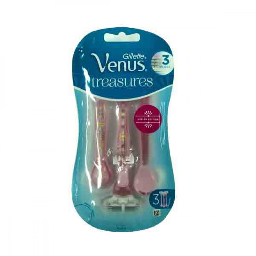 GILLETTE VENUS 447 PINK DISOSABLE 3 شفرات وردية يمكن التخلص منها 3