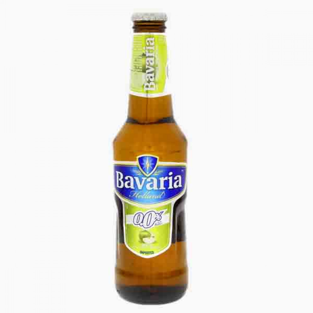 BAVERIA NON ALCHOHOLIC BEER BOTTLE APPLE 330ML بافيريا بير بدون كحول طعم التفاح