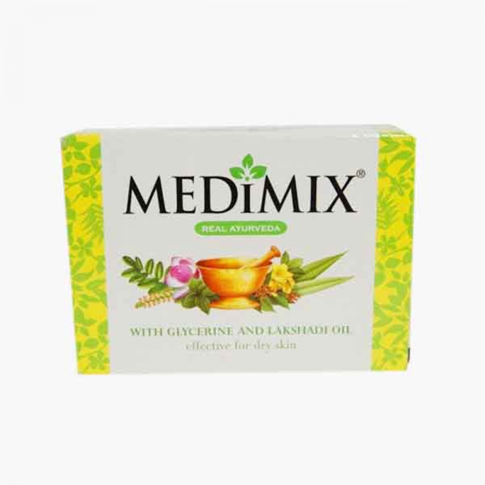 MEDIMIX SOAP WITH GLYCERIN&LAKSADI OIL 125GM صابون ميدميكس زيت الغلسرين ولاكسادا 