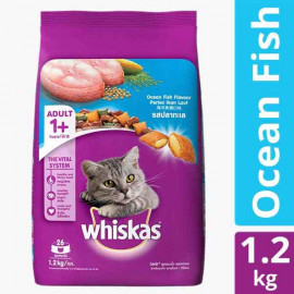 WHISKAS OCEAN FISH 1.2 KG ويسكاس طعام بنكهة سمك السلمون 1.2كغ