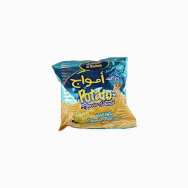 AL MUDHISH POTATO RIPPLE CRUNCH CHEESE 15M بطاطس كرانج المدهش 15جرام